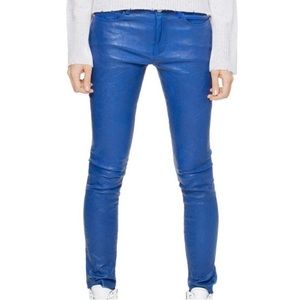 CURRENT/ELLIOT Ankle Zip Skinny Leather Pants size 27